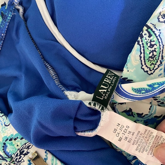 Ralph Lauren Paisley Swimsuit 14 - Picture 4 of 7